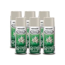 Peinture à L'alkyde En Aérosol Rust-Oleum Specialty Paillettes Blanc Satiné 290g, Paquet De 6