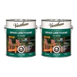 Vernis à L’uréthane à Base D’huile Pour L’extérieur Varathane Satiné Clair 3,78 L, Paquet De 2
