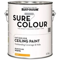 Peinture Intérieure Et Apprêt Sure Colour Blanc Mat 3,78 L (Paquet De 2)