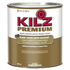 Apprêt-scellant-bouche-pores Kilz Premium, Intérieur/extérieur, à Base D'eau, Blanc, 946 Ml
