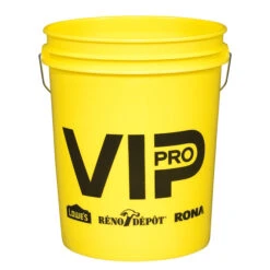 Seau En Plastique De 18,9 L, Jaune, Poignée En Métal