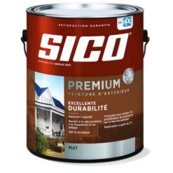 Peinture Et Apprêt D'extérieur Sico, Mat, Base Moyenne, Opaque, 3,6 L
