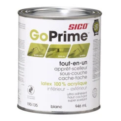 Apprêt-scelleur Et Sous-couche Tout-en-un Sico GoPrime, Intérieur/extérieur, Mat, Blanc, 946 Ml