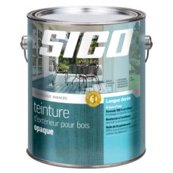 Teinture D'extérieur Pour Bois Sico, à Base D'eau, Blanc, 3,78 L