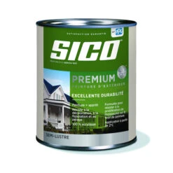 Peinture Et Apprêt D'extérieur Pour Bois Sico, Semi-lustré, Blanc Pur, Opaque, 946 Ml