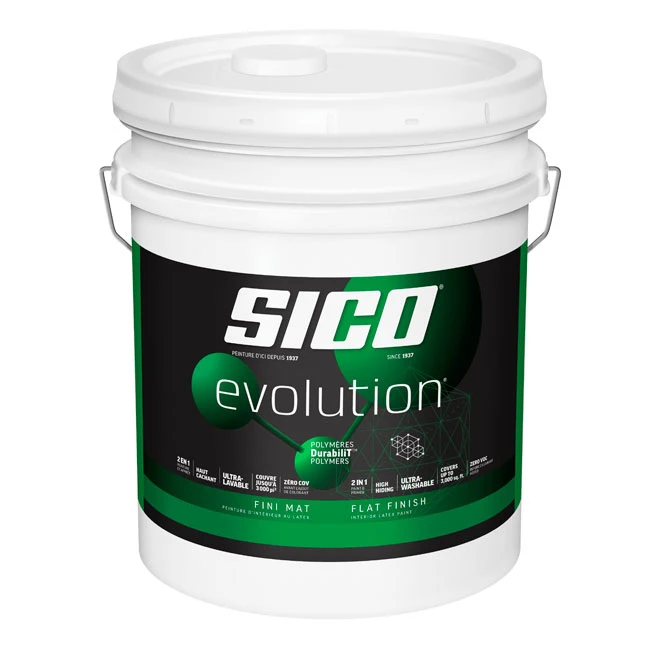 Peinture Et Apprêt D'intérieur SICO Evolution Au Latex, Fini Mat, 18,9 L, Base 1 3 Peinture Et Apprêt D'intérieur SICO Evolution Au Latex, Fini Mat, 18,9 L, Base 1